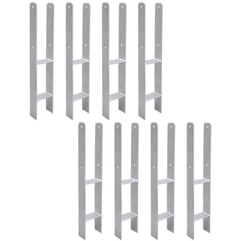 SWANEW Pfostenanker H-Anker H-Pfostenanker Pfostenträger Pfostenhalter 101mm 8 Stück