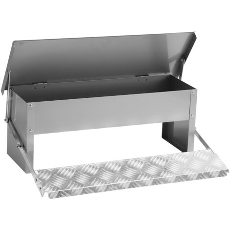 SWANEW 3x Automatischer Futtertröge, 5KG Futterautomat hühner Futterautomaten mit Selbstöffnend Pedal, Hühner Futterautomat, Futterspender Tröge für Geflügel (1/5)
