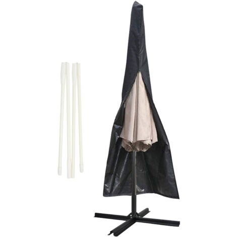 SWANEW Abdeckung für 1-3M Sonnenschirm 190x32x41cm Schwarz (1/5)