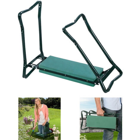 SWANEW Kniebank mit Taschen, gepolstert, gelenkschonende Kniehilfe, bis 150 kg, klappbar, Gartenarbeit, Grün (1/5)