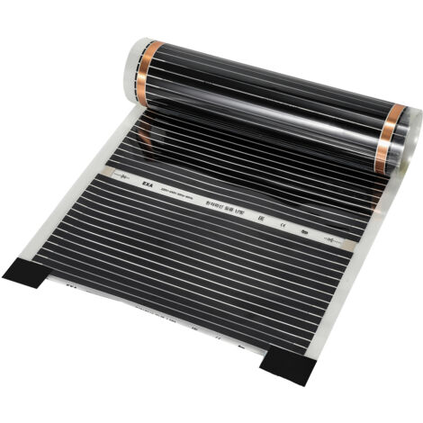 Wolketon film riscaldante.Riscaldamento a pavimento e parete con film riscaldante ad infrarossi: Calore nero. 200cmx50cm. 220W/m²