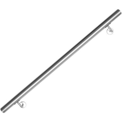 Wolketon Corrimano in acciaio inox V2A per scale - Supporto a parete, scelta 100 cm