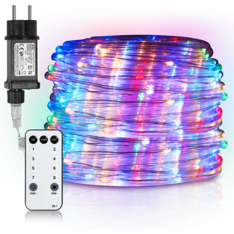 Tubo Luminoso A LED Per Esterni Da 20 M, 480 LED, Impermeabile IP44, Con Timer E 8 Modalità Di Luce, Bianco Freddo, Per Decorazioni Natalizie, Giardino E Feste