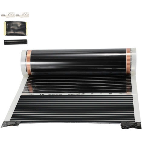 Wolketon Foglio di riscaldamento a pavimento elettrico a infrarossi 3 pezzo-Set 220W/m2 adatto per 3m2 2x0,5m per pezzo