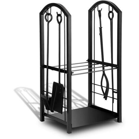 Namvo Borsa Porta Legna In Tela Cerata Impermeabile, Capiente 57,9x30x35,6 Cm, Per Camino E Stufa, Marrone