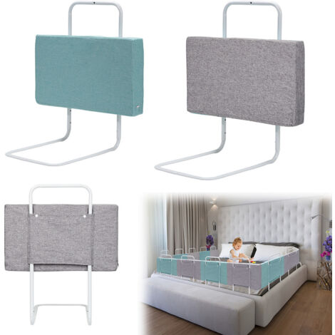 Wolketon Sponde per lettino per bambini 3x60 cm, Sponde per letto di sicurezza per bambini da 180 cm, Altezza regolabile, Struttura letto, Verde 28 cm