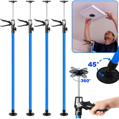 Wolketon Montante de soporte de acero, soporte telescópico, montante de puerta altura 115-290cm Juego de 4