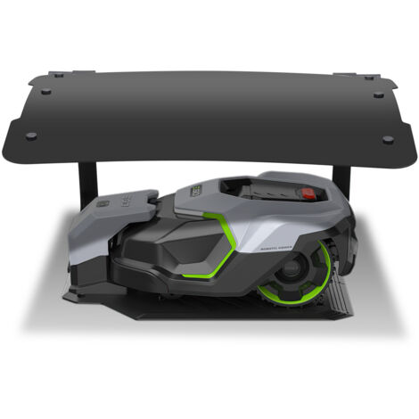 Wolketon Garaje para cortacésped Techo plegable Techo negro 73x57x40cm Estructura de acero Garaje para cortacésped Protección exterior