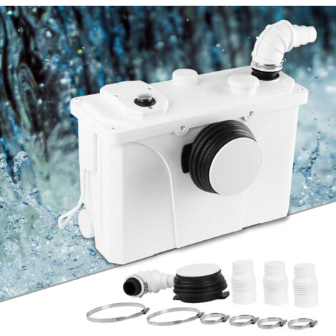 Wolketon Hebeanlage mit Zerkleinerer 700W - Fäkalienpumpe für WC, Dusche & Waschbecken - 190L/min Leistung, Leiser Motor, Einfache Installation