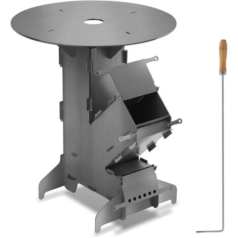 Wolketon Estufa Rocket Estufa de leña Camping Estufa de leña Portátil Estufa de leña para acampar al aire libre Cocina Viajero Picnic Caza (1/5)