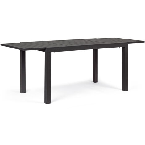 Table extensible en aluminium à lattes 140-210 x 77 cm anthracite (1/5)