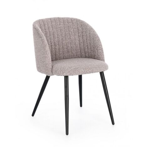 Ensemble de 6 chaises de salle à manger en fibre synthétique, couleur vison (1/5)