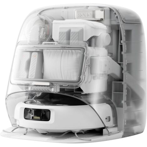 Aspirateur robot laveur avec station – 25 000 Pa – Détection millimétrique – Nettoyage sans entretien – Pour sols durs et tapis – DJI (1/5)