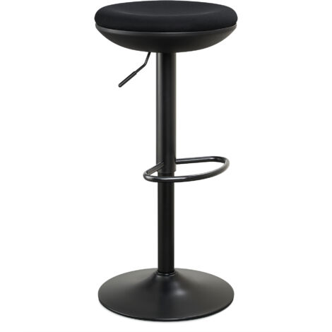 IWMH Swivel Stool, Ergonomic Standing Stool, Height-Adjustable Work Stool with Wide Seat, Stool for Office Bar - Black (1/5)