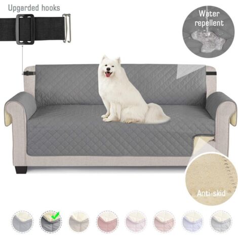 Wasserfeste Sofaüberwürfe mit elastischen Bändern, rutschfester Schaumstoff für das Wohnzimmer, Hundeschutz, schützt Haustiere vor Verschüttungen, Abnutzung und mehr.