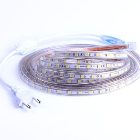 m LED-Streifen – Warmweiß, 5050 SMD-Streifen, 60 LEDs/m, helle Hintergrundbeleuchtung, 220–230 V, IP65 wasserdicht, DIY-Dekoration für Küche, Schlafzimmer, Weihnachten (1/5)