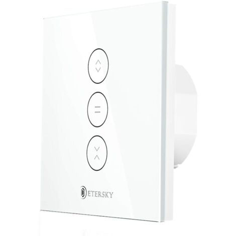 Interruptor inteligente para persianas enrollables, interruptor inteligente para persianas y estores, interruptor táctil con LED de apagado, temporizador - 1 unidad (1/5)