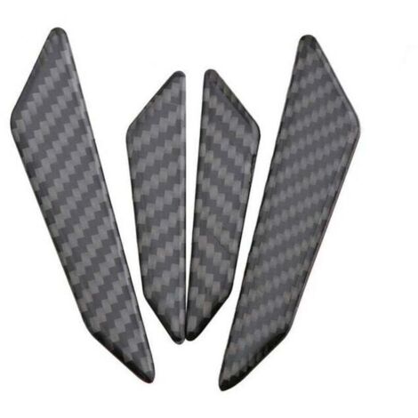 Juego de 4 protectores laterales universales para puertas de coche - Fibra de carbono (1/5)