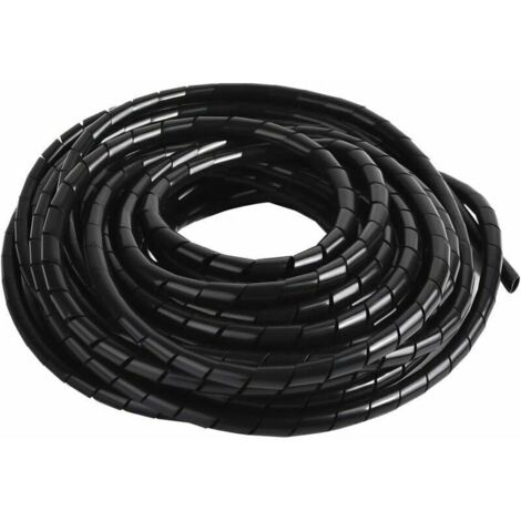 Funda espiral para cables, tubo universal flexible de 12 m para cables eléctricos, ideal para organizar u ocultar cables, protector de cables DIY para el hogar, la oficina, la TV y la PC. Diámetro: 8