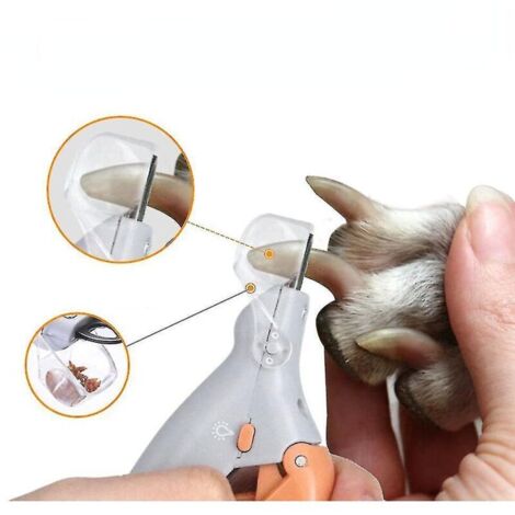 Cortaúñas profesional para perros y gatos – Cuchilla de acero inoxidable – Lupa integrada – Luz LED para mayor precisión