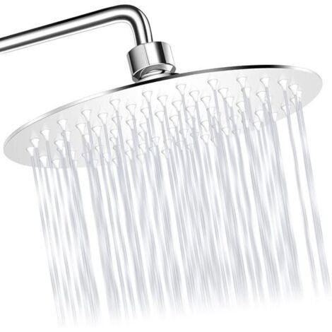 Cabezal de ducha Weilan, cabezal de ducha para baño, cabezal de ducha redondo antical, cabezal de ducha de acero inoxidable de una pieza, cabezal de ducha ahorrador de agua. (1/5)