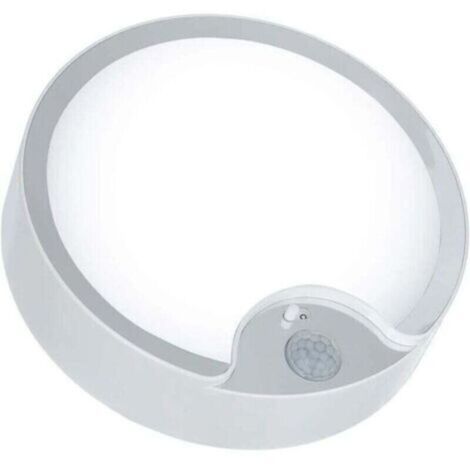 Lámpara de techo LED con sensor de movimiento, lámpara de techo interior superbrillante a pilas, ideal para ático, lavadero, garaje, pasillo, escalera, 19 cm, 300 lúmenes, luz diurna. (1/4)