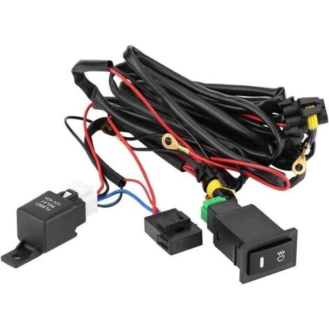 Cableado para faros antiniebla LED de 12 V y 40 A – Cableado para luces todoterreno – Interruptor de encendido/apagado – Longitud: 3,26 m (1/5)