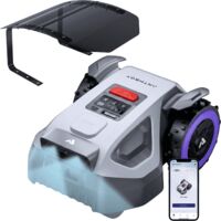 ANTHBOT M9 Robot Tondeuse sans Fil Périphérique 900 m² + Abri Garage, RTK+NetRTK, Cartographie Multi-zones, Pente 45%