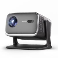 Aurzen BOOM Mini Vidéoprojecteur Intelligent Google TV Netflix, 4K Compatible, Dolby Audio, Autofocus et Correction Trapézoïdale, Noir