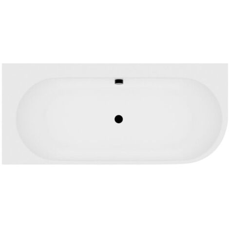 ECOLAM Badewanne Wave 170x75 Cm + Schürze | Acrylwanne Komplett-Set Mit Ablaufgarnitur & Füße