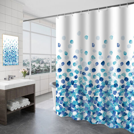 Rideau de douche une pièce en polyester imperméable à motif floral avec 12 crochets, 180 x 180 cm (papillon, oiseau, fleur) | Leroy Merlin