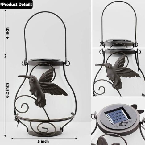 CIWIC Lampes solaires en forme de papillon, lucioles, lumières solaires pour décoration de
