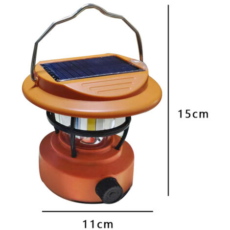 Lanterne De Camping Portable à Bougie Chauffe-Plat - Éclairage Intérieur Extérieur Doré