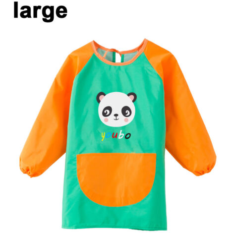 Tabliers de peinture pour enfants - Tablier d'art pour garçons et filles avec poches - Imperméable - Tablier de peinture pour enfants - Tablier de peinture à manches longues pour garçons et