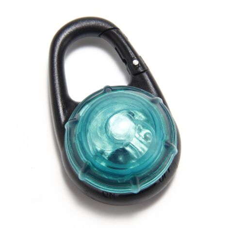 Lampe LED à clip pour collier chien, étanche, idéale pour sécurité lors des sorties de nuit. (1/5)