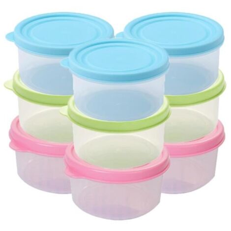 Lot De 7 Boîtes Tupperware – Couvercles Roses – État TB – Conservation Alimentaire