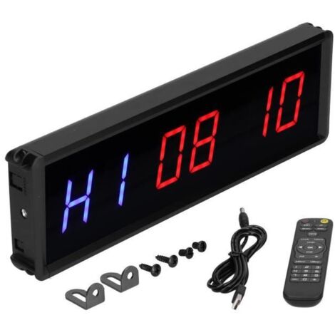 Gym Timer, Multifunction LED Interval Timer Wall-mounted for Individual Home Fitness Training for Group sport minuteur (1/4)
