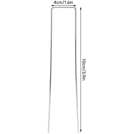 100 Piquets De Fixation Acier Galvanisé 150mm X 25mm - Ancrages Solides Pour Jardin Et Camping