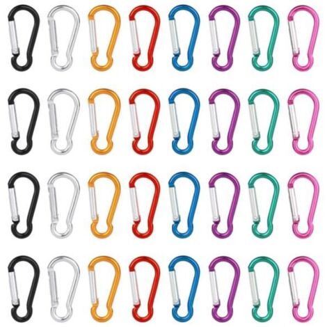 Lot De 10 Mousquetons étoile En Aluminium – Légers, Résistants, Pour Camping, Randonnée, Porte-clés, Charge Max 1.5 Kg