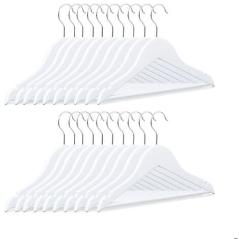 MAISON CONFORTABLE | Cintres pivotants en plastique | Couleur Blanc | Design élégant | Crochet