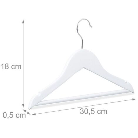 Lot De Cintres Plastique Blanc - 62 Cintres Bébé/enfant + 30 Cintres Adulte