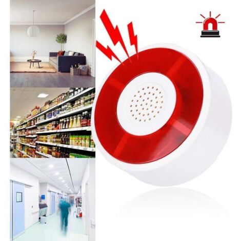 Alarme Sonore Et Lumineuse Stroboscopique 220V - 20W, 100 DB, Lumière Rouge Rotative - Pour Chantier, Atelier, Zone Dangereuse