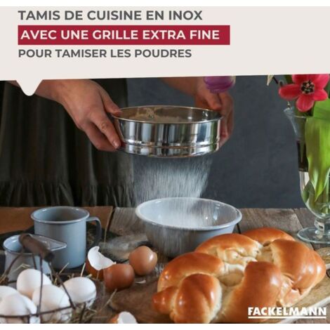 Lot 6 Tamis Cuisine Inox Extra Fin HQILRRA - Tamiseurs Farine Quinoa 6 Tailles 12 à 24cm