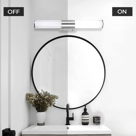 Lampe LED Murale Salle Bain Usure Luminaire Miroir Cristal Blanc Froid