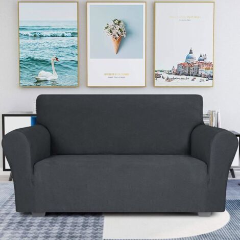 Ystyle Housse Canapé 2 Places, Housse De Canapé Imperméable avec Accoudoirs, Couverture Canape Antidérapante, Protege Canape Chien Chat, Sofa Cover Universelle Lavable Résistant, Beige