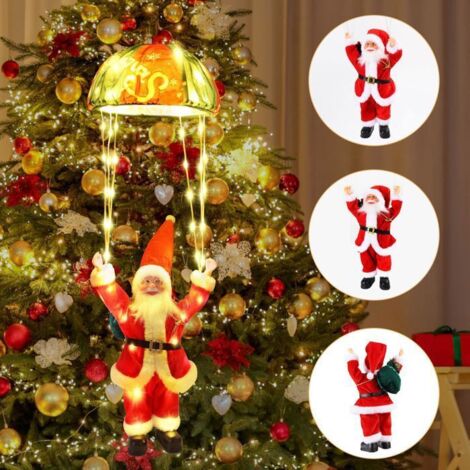Décoration Lumineuse De Noël – Cochon Rose 3D – 35 Lumières Avec Chapeau De Noël