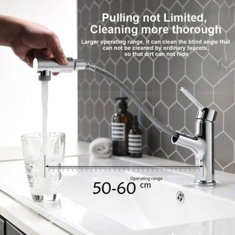 Robinet Mitigeur De Lavabo Avec Douchette Extractible - Neuf - Marque Gotrays