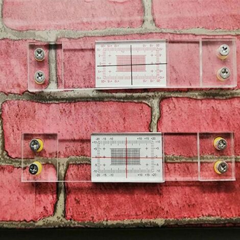 Jauge Moniteur De Fissures Acrylique – Instrument De Mesure Et Suivi Des Fissures Murs – Standard Et Angle – Précision 0,5 Mm