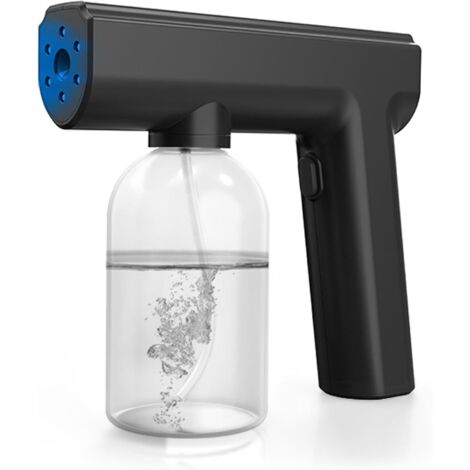 Brumisateur Désinfectant Professionnel, Pistolet Pulvérisateur Sans Fil A Particules Fines De 380 Ml Brumisateur Desinfectant Portatif A Lumiere Bleue Pour Une Desinfection Sans Contact Blanc 90905066