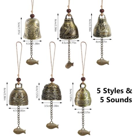 Lot de 8 carillons à vent en bois pour enfants - Décoration créative - Cadeau pour fête d'anniversaire d'enfant